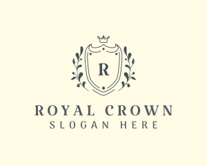 Shield Crown Royal logo design