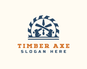 Axe Chisel Woodwork logo design