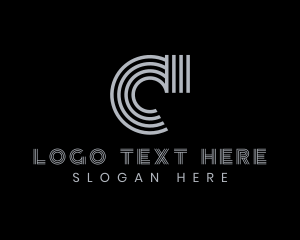 Stripe - Professional Stripe Company Letter C logo design