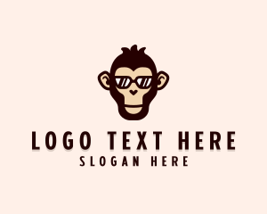 Simian - Monkey Head Sunglasses logo design