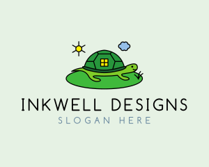 House - Turtle House Nature logo design