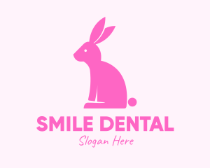 Pet Clinic - Pink Bunny Rabbit logo design
