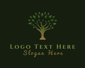 Vegan - Green Tree Nature logo design