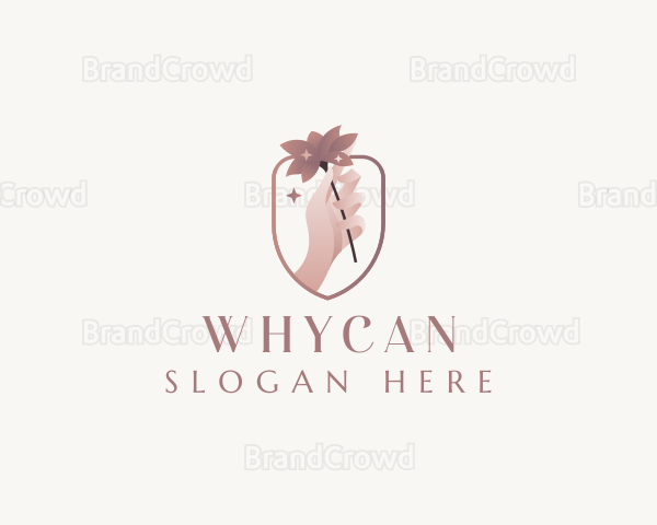 Flower Hand Beautician Logo