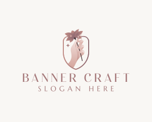 Flower Hand Beautician logo design