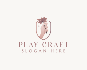 Flower Hand Beautician logo design