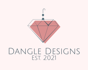 Dangle - Elegant Diamond Earring logo design