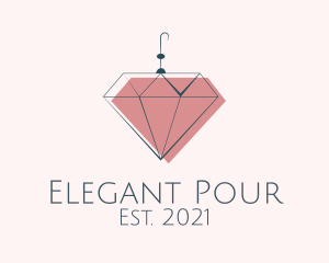 Elegant Diamond Earring  logo design