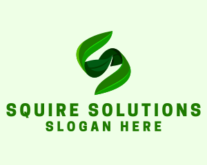 Natural Leaf Letter S logo design