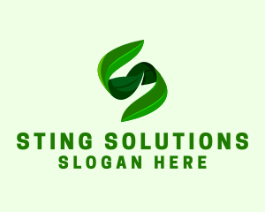 Natural Leaf Letter S logo design