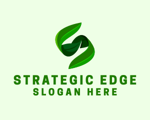 Natural Leaf Letter S logo design