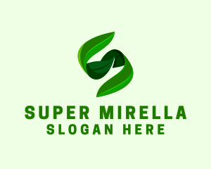 Natural Leaf Letter S logo design