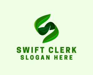 Natural Leaf Letter S logo design