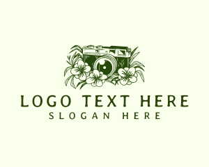 Vlogger - Floral Camera Media logo design