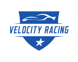 Racing Car Shield  logo design