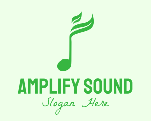 Green Nature Music Sound logo design