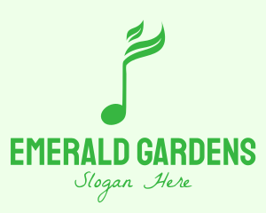 Green Nature Music Sound logo design
