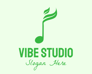 Vibe - Green Nature Music Sound logo design