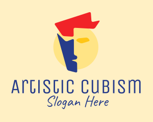 Cubism - Art Face Cubism logo design