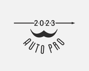 Magician - Retro Hipster Mustache logo design