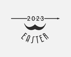 Classic - Retro Hipster Mustache logo design