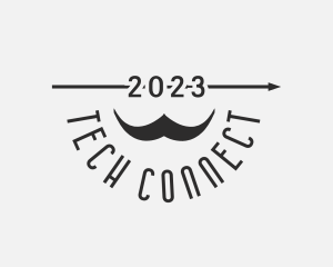 Masculine - Retro Hipster Mustache logo design