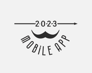 Man - Retro Hipster Mustache logo design