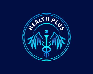 Healthcare Clinic Caduceus logo design