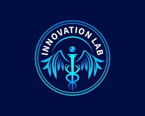 Healthcare Clinic Caduceus logo design