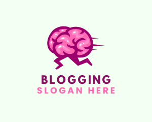 Neurologist - Running Brain Quiz logo design