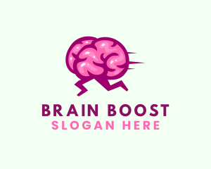 Quiz - Running Brain Quiz logo design