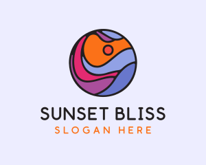 Sunset - Sunset Ocean Wave logo design