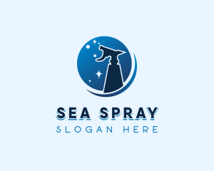 Cleaner Sanitation Spray logo design