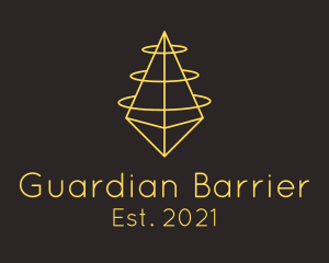 Barrier - Yellow Diamond Security logo design