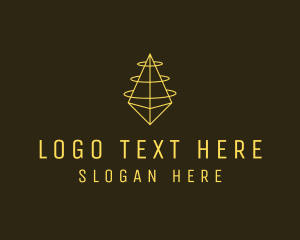 Geometric - Yellow Diamond Security logo design