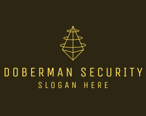 Yellow Diamond Security  logo design