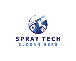 Sprayer - Sprayer Broom Housekeeping logo design