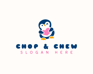 Bird - Penguin Bird Heart logo design