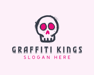 Vandalism - Skull Graffiti Vandalism logo design