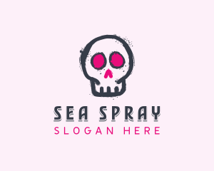 Skull Graffiti Vandalism logo design