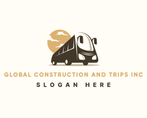 Bus Trip Transportation logo design