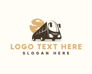 Tourism - Bus Trip Transportation logo design