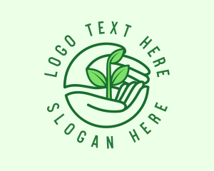 Botanical - Hands Agriculture Plant logo design