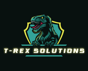 Tyrannosaurus - Tyrannosaurus Shield Gaming logo design