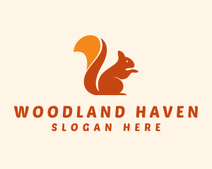 Woodland - Animal Wildlife Squirrel logo design
