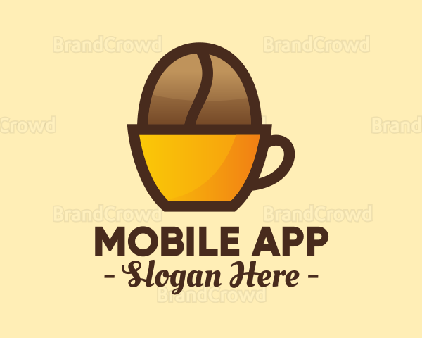 Coffee Bean Cup Logo