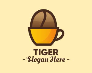Latter - Coffee Bean Cup logo design