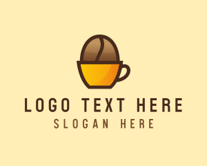 Cup - Coffee Bean Cup logo design