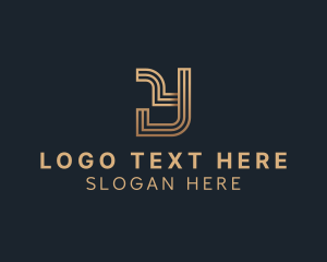 Manufacturing - Stripe Business Line Letter Y logo design