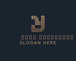 Industrial - Stripe Business Line Letter Y logo design